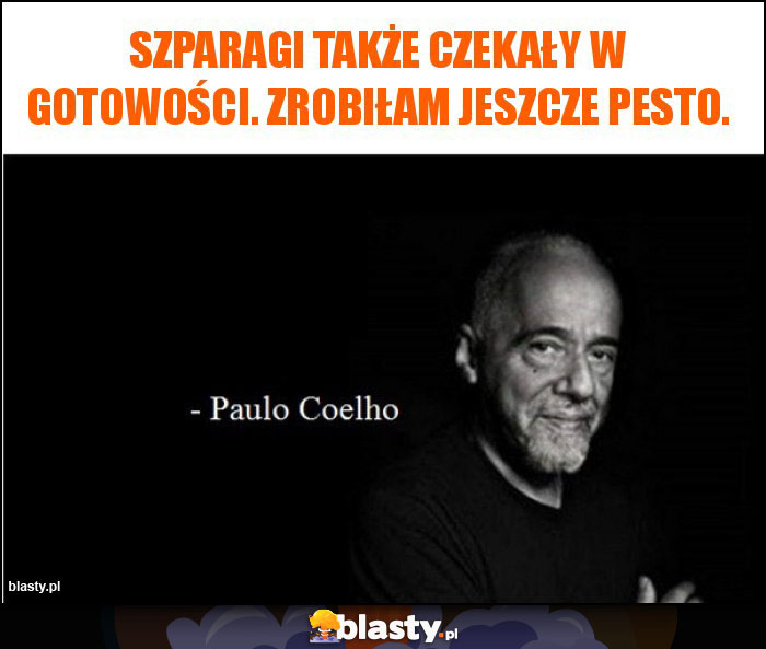 Szparagi także czekały w gotowości. Zrobiłam jeszcze pesto.