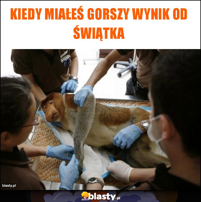 Kiedy miałeś gorszy wynik od świątka