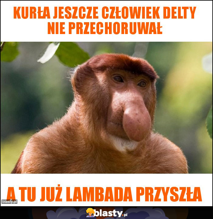 Kurła jeszcze człowiek Delty nie przechoruwał