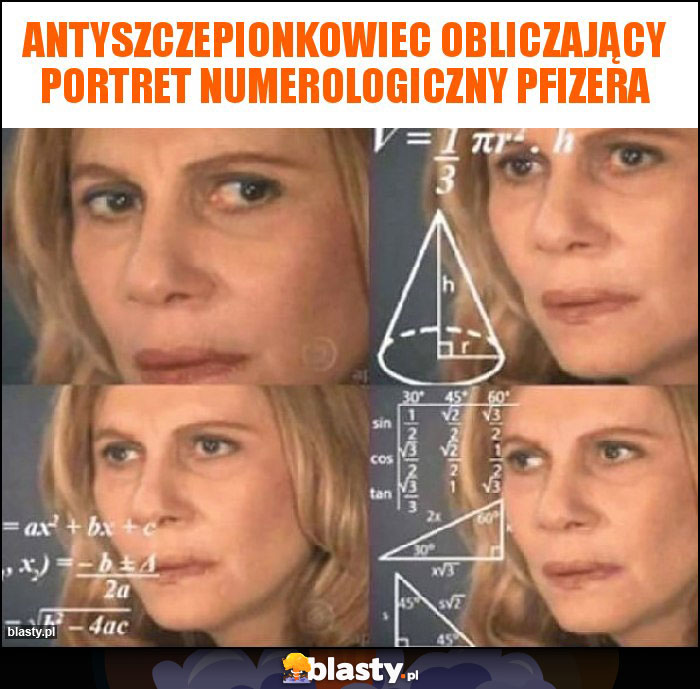 Antyszczepionkowiec obliczający portret numerologiczny Pfizera