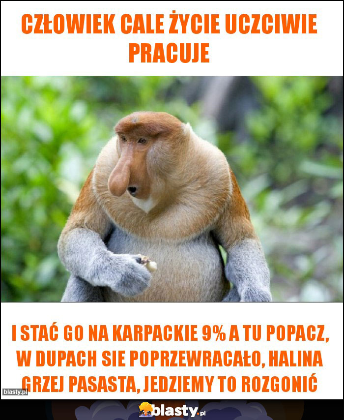 Człowiek cale życie uczciwie pracuje