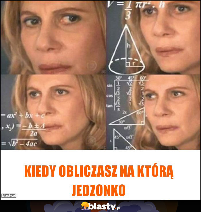 Kiedy obliczasz na którą jedzonko