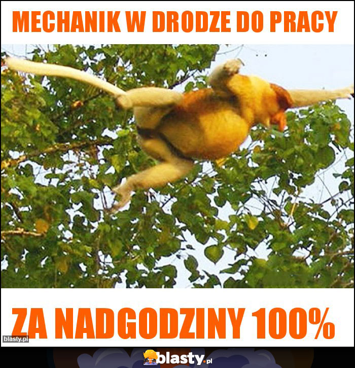 Mechanik w drodze do pracy