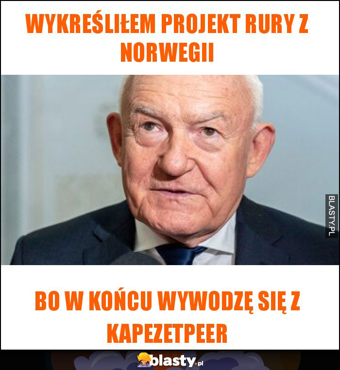 wykreśliłem projekt rury z norwegii