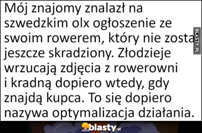 Znajomy znalazł na olx ogłoszenie z rowerem do kradzieży, złodzieje kradną dopiero gdy znajda kupca