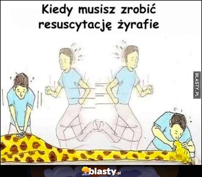 Kiedy musisz zrobić resuscytację żyrafie biega